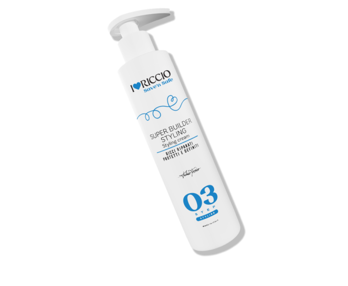 I Love Riccio Crema modellante Super Builder Styling Curl Save’n Safe – Ochranný stylingový krém na (od)farbené kučery 250 ml