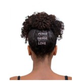 HER Sponka do vlasov s nápisom z kamienkov