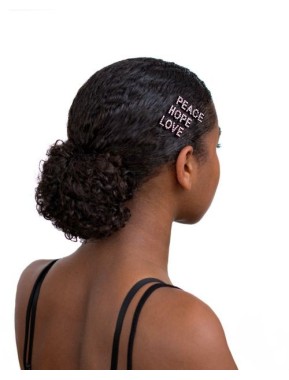 HER Sponka do vlasov s nápisom z kamienkov