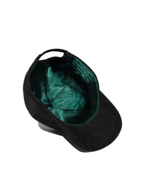Suede Satin-Lined Baseball Cap – šiltovka so saténovou podšívkou pre kučeravé vlasy