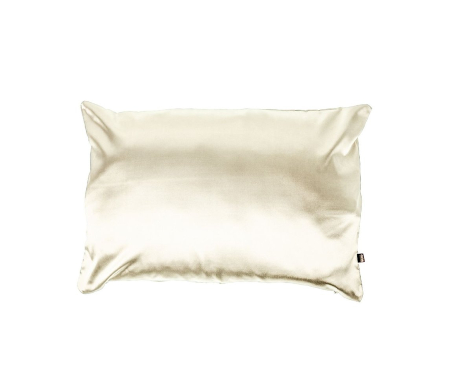 Nina Scruchies - Handmade Saténová obliečka na vankúš 50 x 70 cm - ecru