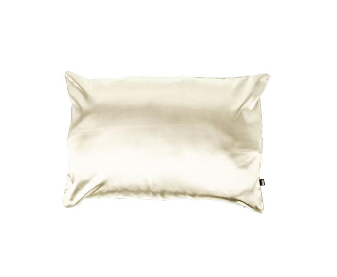 Nina Scruchies - Handmade Saténová obliečka na vankúš 50 x 70 cm - ecru