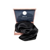 HER - Silk Mulberry Head Scarve Black 80x80 cm – Šatka zo 100%-ného hodvábu