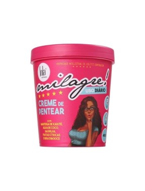 Lola Cosmetics Milagre Crema de Pentear – 3 v 1 Krém, kondicionér a maska na kučeravé vlasy 450 g