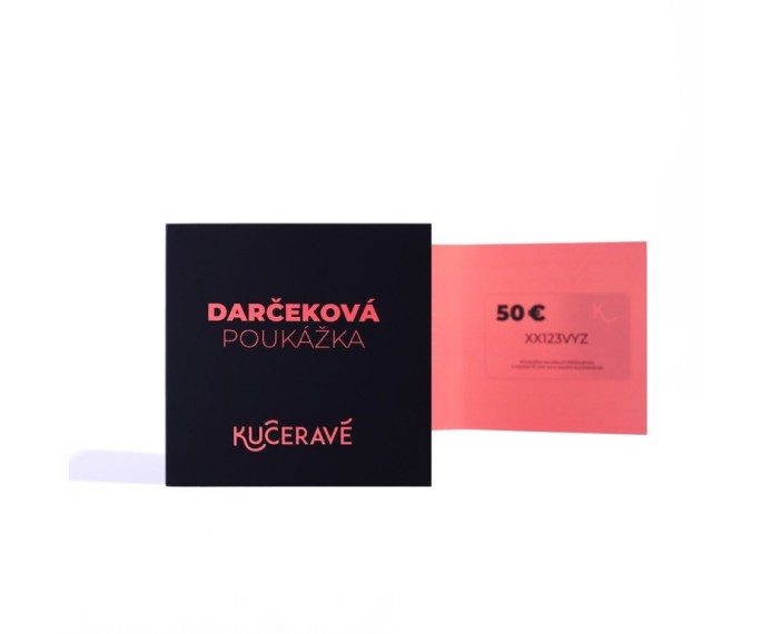 KUČERAVÁ Darčeková poukážka do e-shopu v hodnote 50€ – ružová