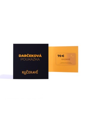 KUČERAVÁ Darčeková poukážka do e-shopu v hodnote 70€ – žltá