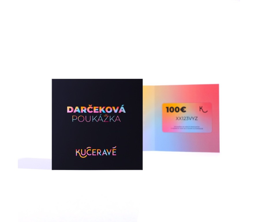 KUČERAVÁ Darčeková poukážka do e-shopu v hodnote 100€ – dúhová