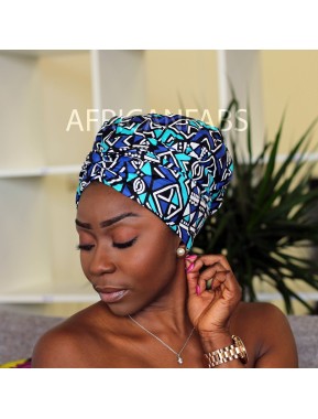 African Fabs Easy headwrap with satin lined hair bonnet – turban so saténovou čelenkou