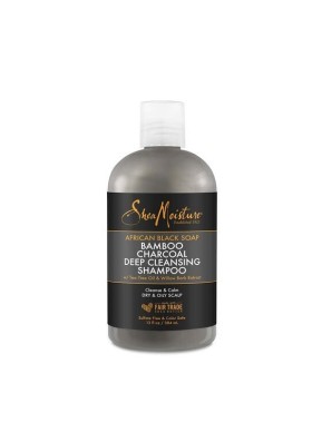 Shea Moisture African Black Soap Bamboo Charcoal Deep Cleansing Shampoo – Hĺbkovo čistiaci šampón 384 ml