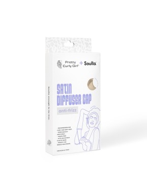 Pretty Curly Girl & Soulta Gold Satin Diffuser Cap - Čiapka na sušenie kučeravých vlasov, zlatá