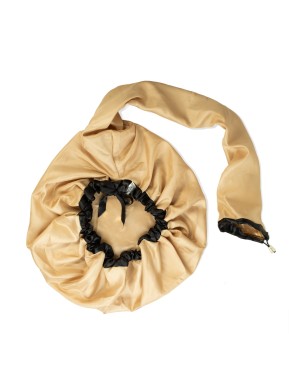 Pretty Curly Girl & Soulta Gold Satin Diffuser Cap - Čiapka na sušenie kučeravých vlasov, zlatá