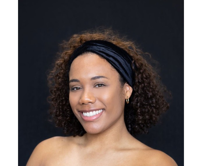 African Fabs Headband Velvet – Zamatová čelenka na kučery
