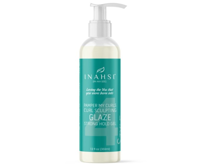 Inahsi Naturals Pamper My Curls Curl Sculpting Glaze Strong Hold Gel – extra silný gél na kučeravé vlasy 355 ml