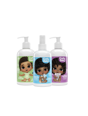 CurlyBaby Baby Boy Bundle – Sada produktov pre chlapčenské kučeravé vlásky – 3x239 ml