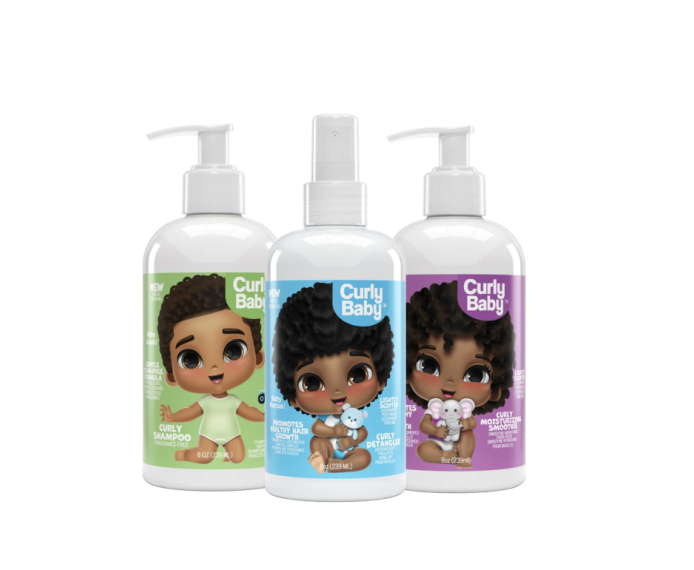 CurlyBaby Baby Boy Bundle – Sada produktov pre chlapčenské kučeravé vlásky – 3x239 ml