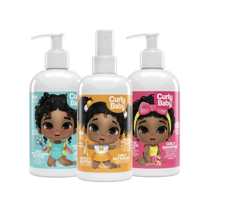 CurlyBaby Baby Girl Bundle – Sada produktov pre dievčenské kučeravé vlásky – 3x239 ml